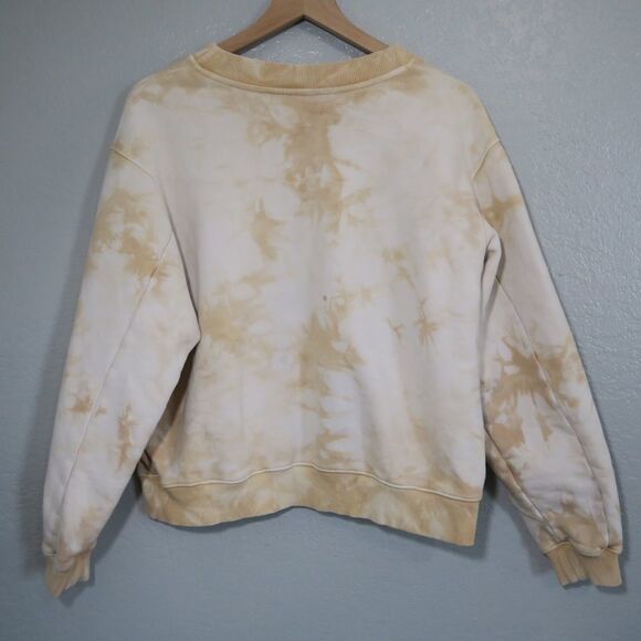 I.AM.GIA‎ Beige Tie Dye Sweater Crewneck Pullover Long Sleeve Lounge Comfy - Picture 5 of 9